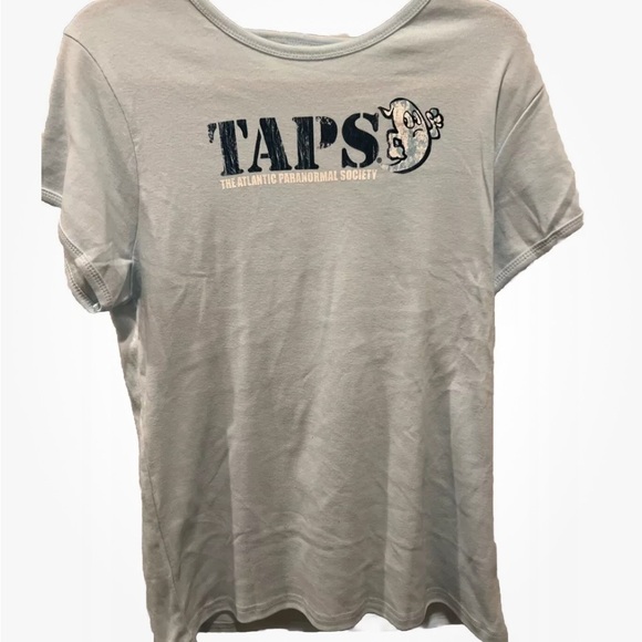 Vintage Anvil Tag TAPS The Atlantic Paranormal Society Blue Woman Shirt 2X - Picture 1 of 10
